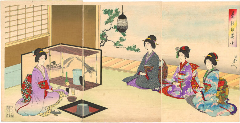 Yōshū_Chikanobu_Chanoyu chanoyu teceremoni