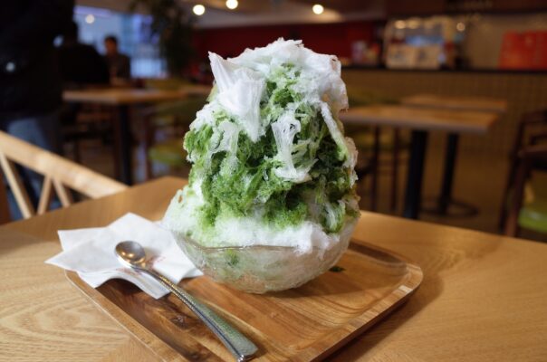 matcha kakigori japansk isdessert