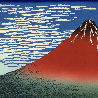 røde_fuji_bjerg_hokusai træsnit japansk kunsthåndværk