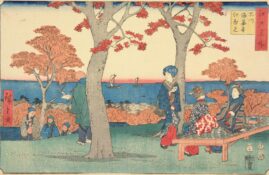 Utagawa_Hiroshige_Kaianji_Shinagawa_momiji_træsnit