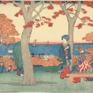 Utagawa_Hiroshige_Kaianji_Shinagawa_momiji_træsnit