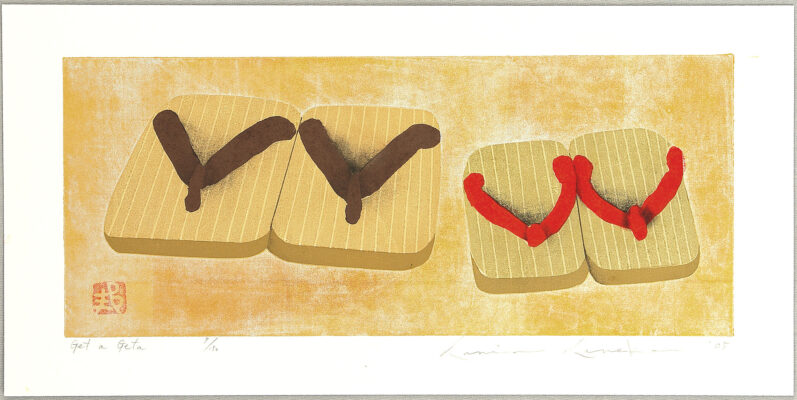 geta_træsnit geta sandaler japansk fodtøj