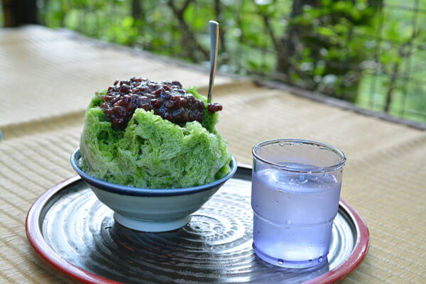 Kakigōri japansk isdessert