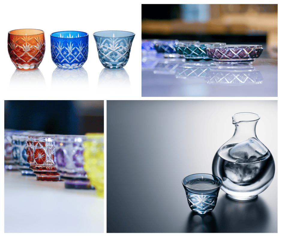 edo kiriko glaskunst japansk